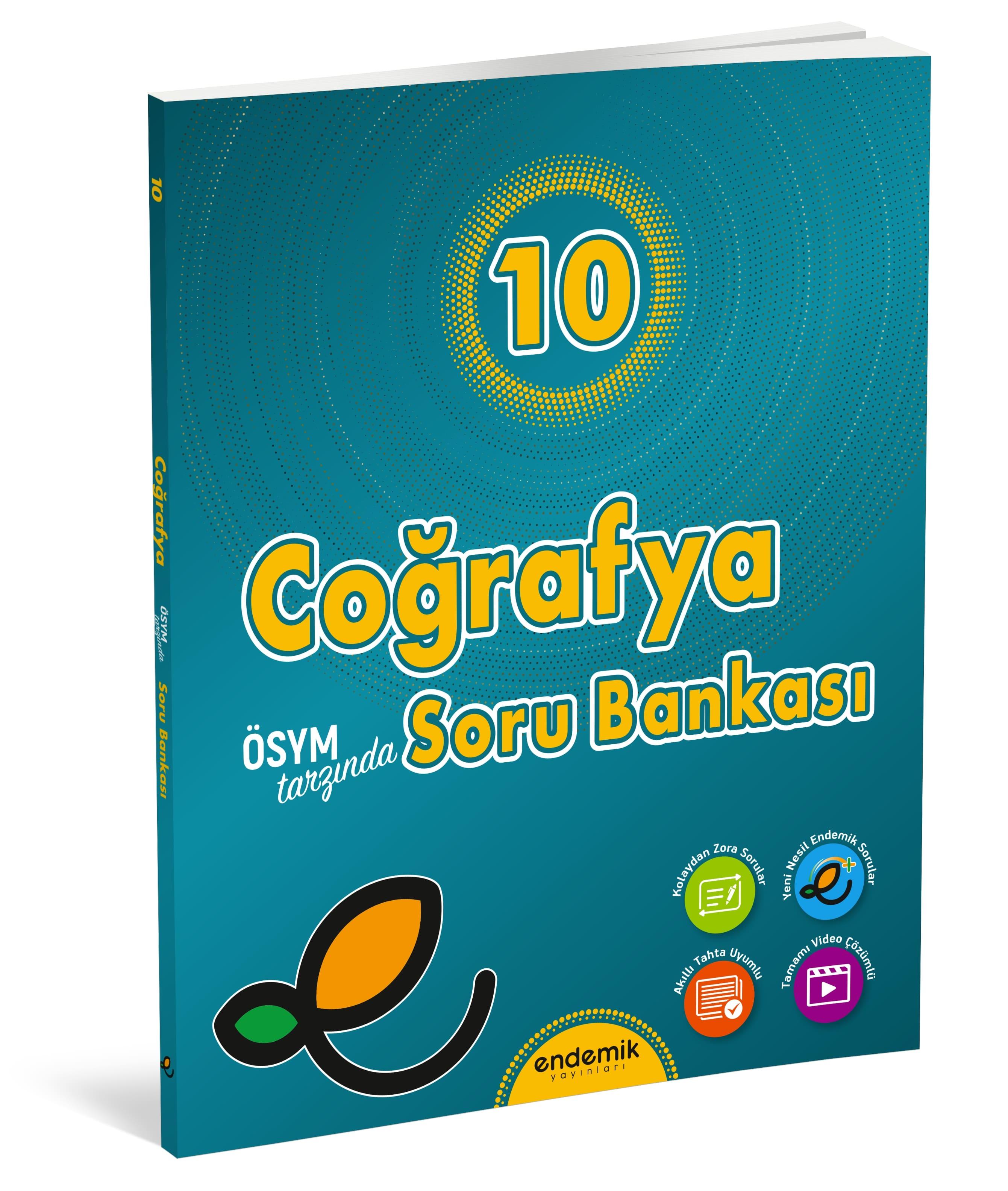 Endemik Yayınları 10.Sınıf Coğrafya Soru Bankası- Yeni Müfredat